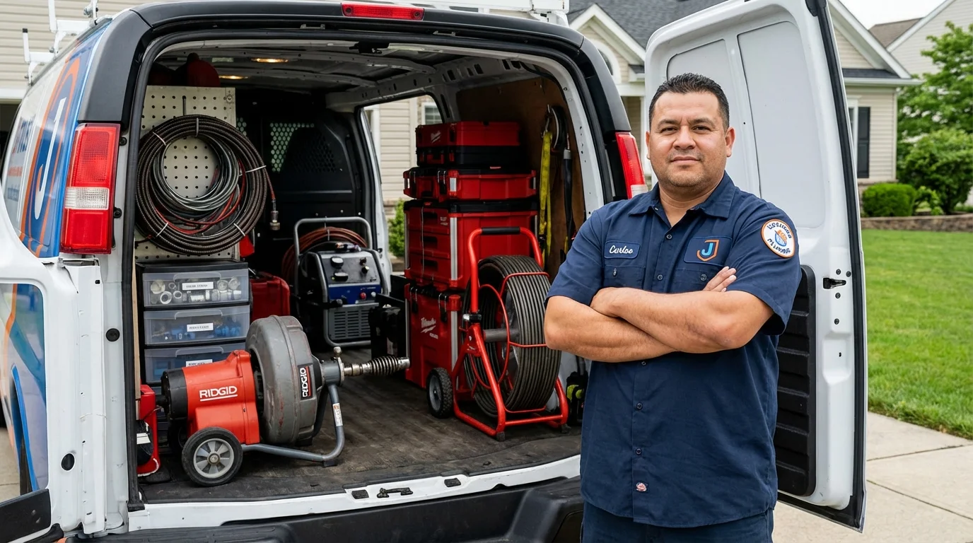 Professional drain cleaning equipment and Johns Plumbing LLC plumber in McKinney